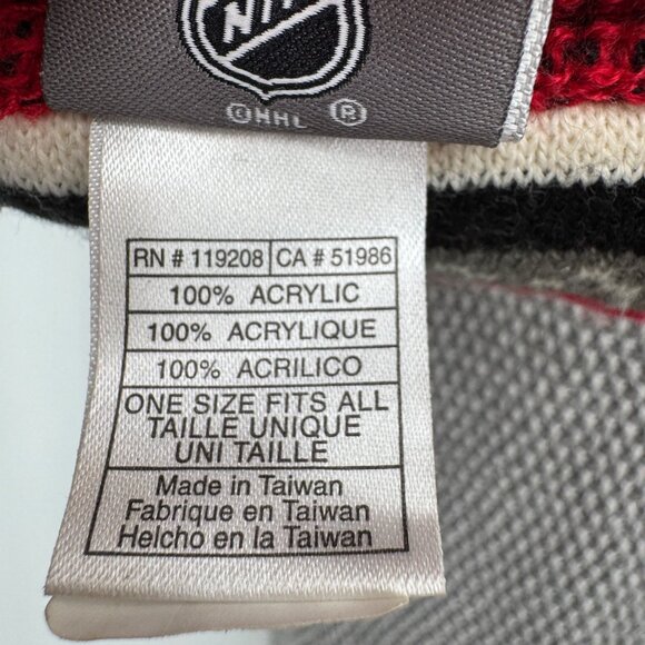 Reebok Center Ice Chicago Blackhawks Knit Scarf NHL Hockey 100% Acrylic - Picture 8 of 9